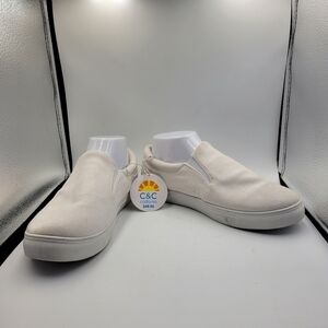 C & C California White Canvas Sneaker Shoes Sz 7